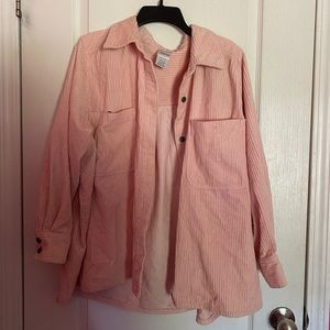 PINK CORDUROY SHIRT